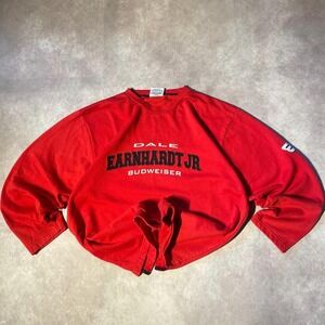 Vintage Dale Earnhardt NASCAR Budweiser Embroidered Crewneck Sweater